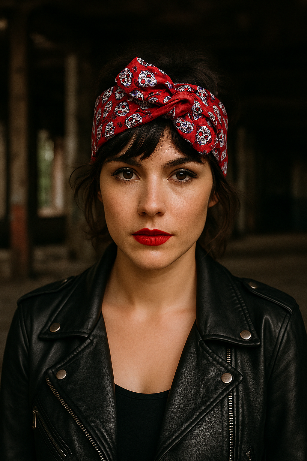 Fascia turbante modellabile - Mezza Capocchia Sugar Skull