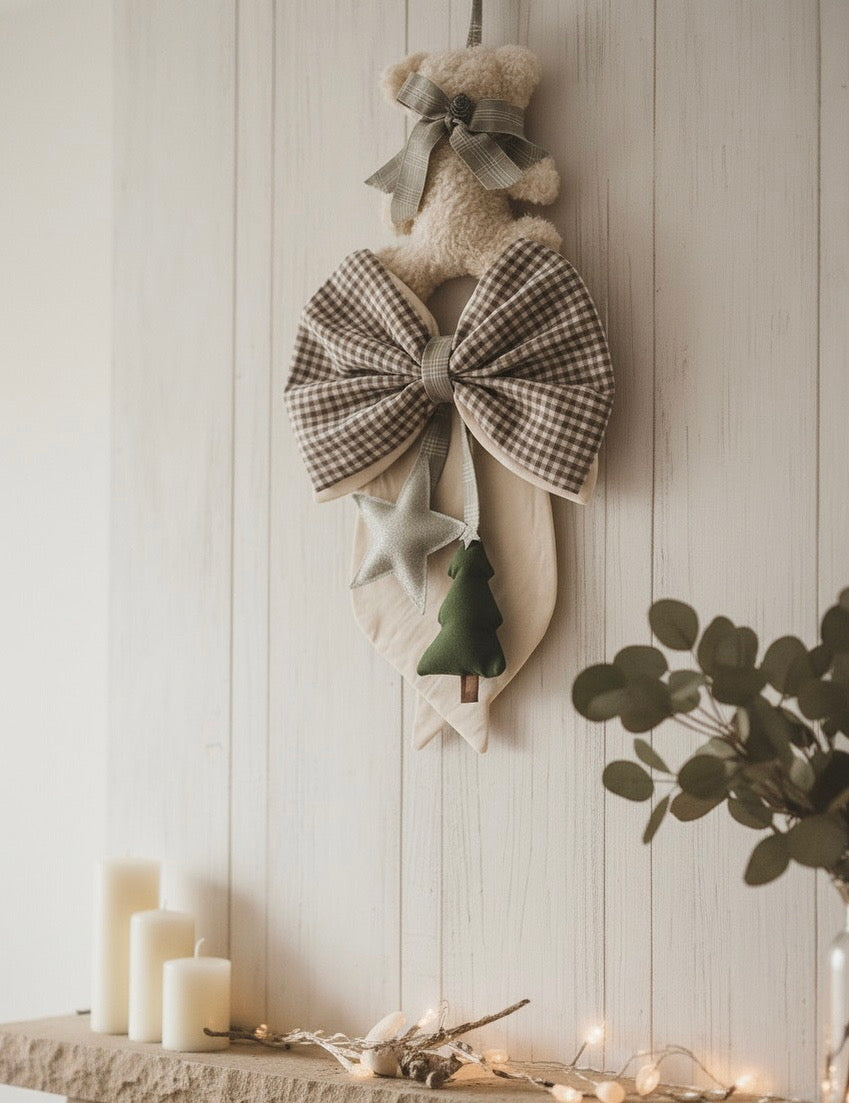 Fiocco Decorativo "Cozy" | Decorazione Porta/Parete Fatto a Mano