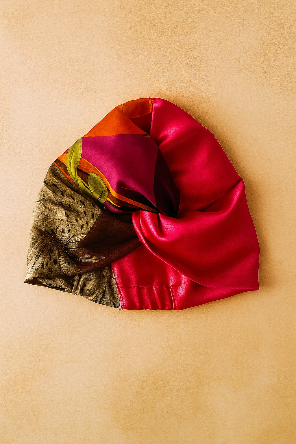 Turbante pronto all’uso- Capoccione  Jungle Fucsia