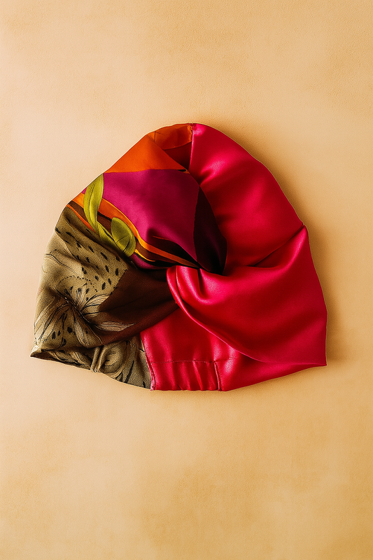 Turbante pronto all’uso- Capoccione  Jungle Fucsia