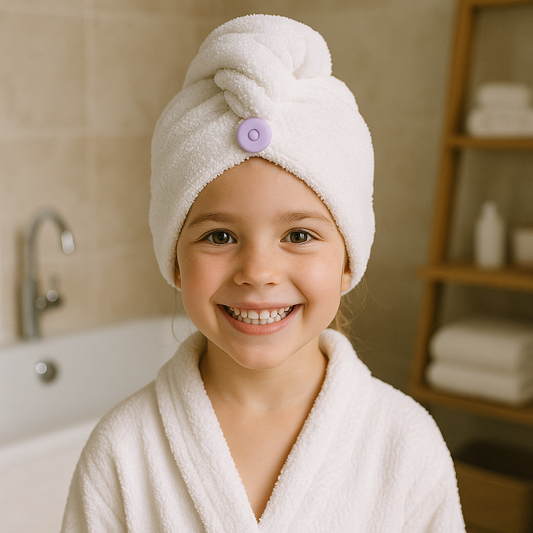 Turbante Spugnocchia Bambina – Coccole con Bottone