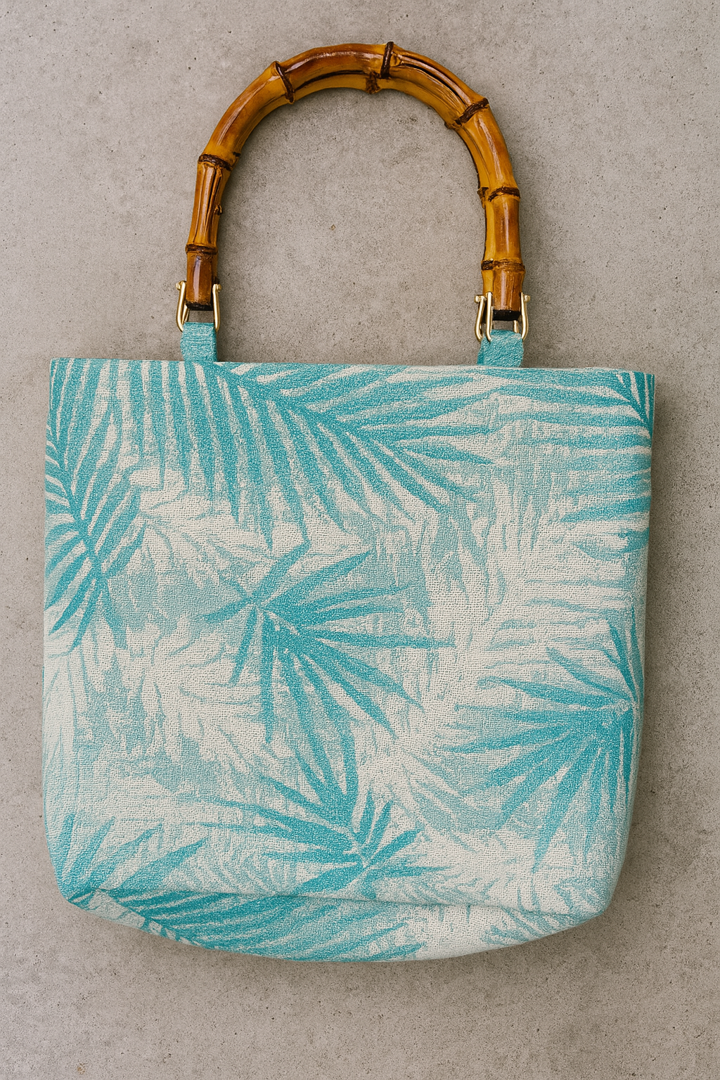 borsa da donna turchese secchiello on foglie