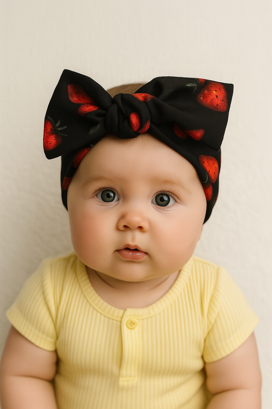 Fascia per capelli baby-  Ninina "Fragolosa"
