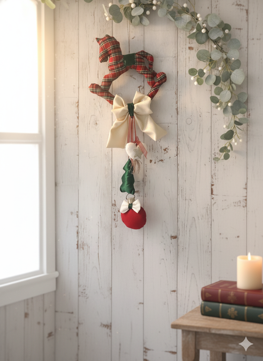 Fiocco Fuori Porta Artigianale Country Chic - Decorazione Ingresso Fatta a Mano