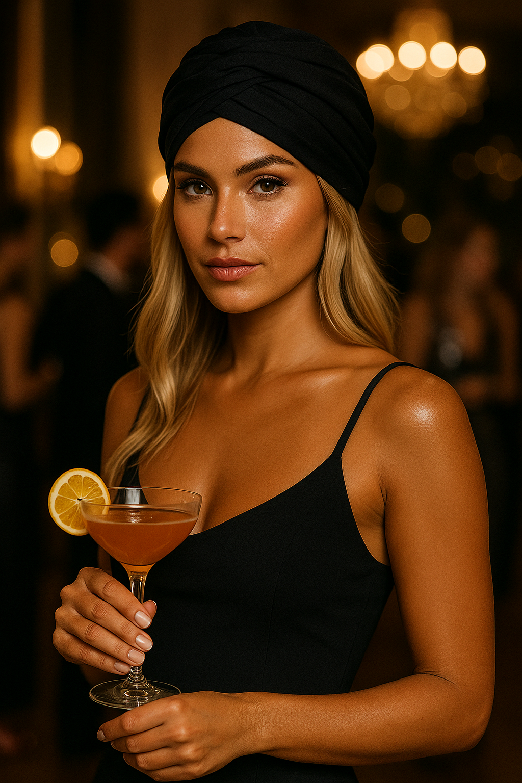 ragazza con turbante nero