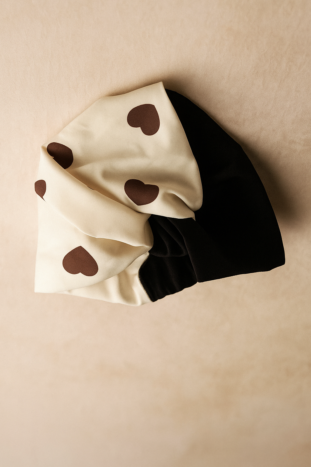 Turbante pronto all’uso- Capoccione“Cuore Nero”