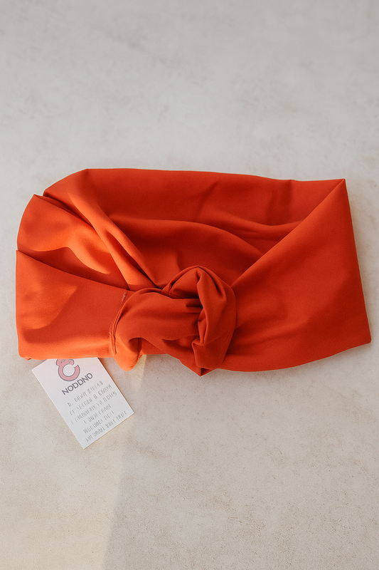 Bandana turbante modellabile -Nodonò Rosso Fuoco