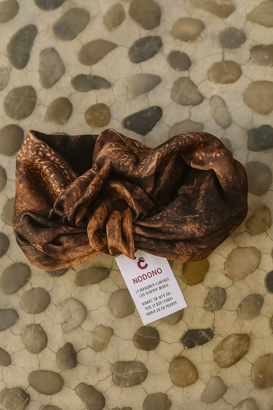 Bandana turbante modellabile -Nodonò Marrone Terra