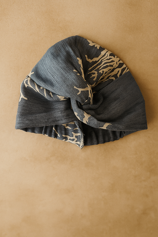 Turbante pronto all’uso- Capoccione “Corallo Notturno”
