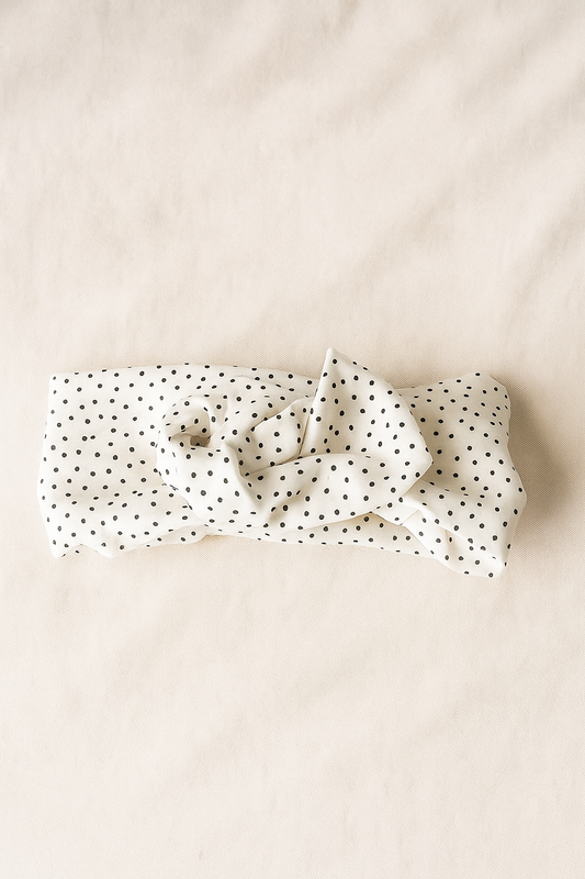 Fascia turbante modellabile Headband-Mezza Capocchia  Pois