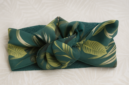 Fascia turbante modellabile headband -Mezza Capocchia "Jungle chic"
