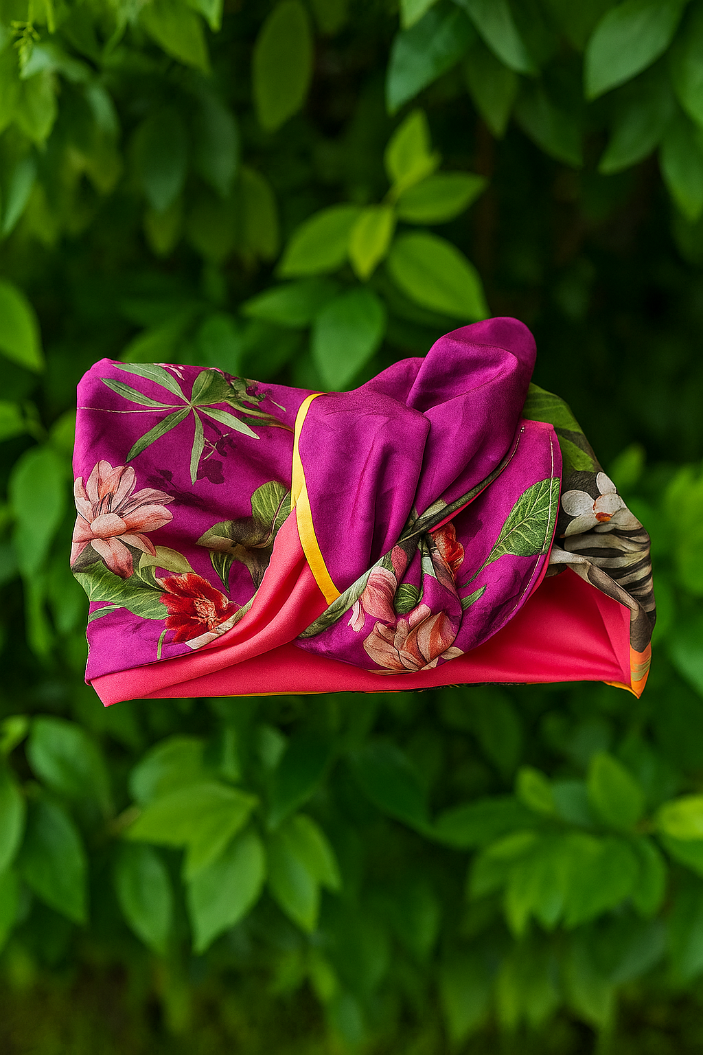 Fascia turbante modellabile Headband-Mezza Capocchia tropicale