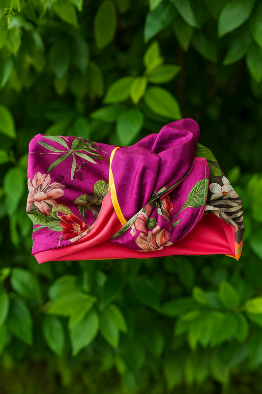 Fascia turbante modellabile Headband-Mezza Capocchia tropicale