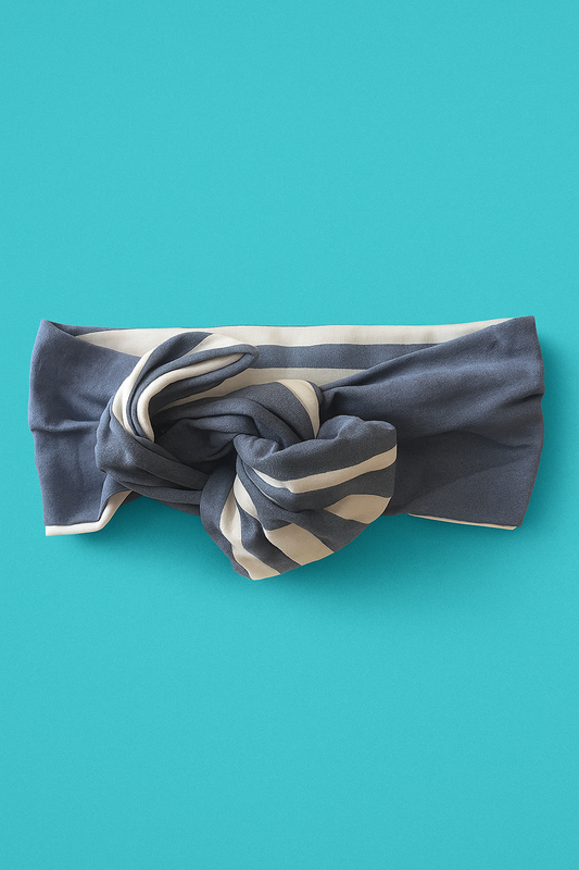 Fascia turbante modellabile Headband-Mezza Capocchia Righe
