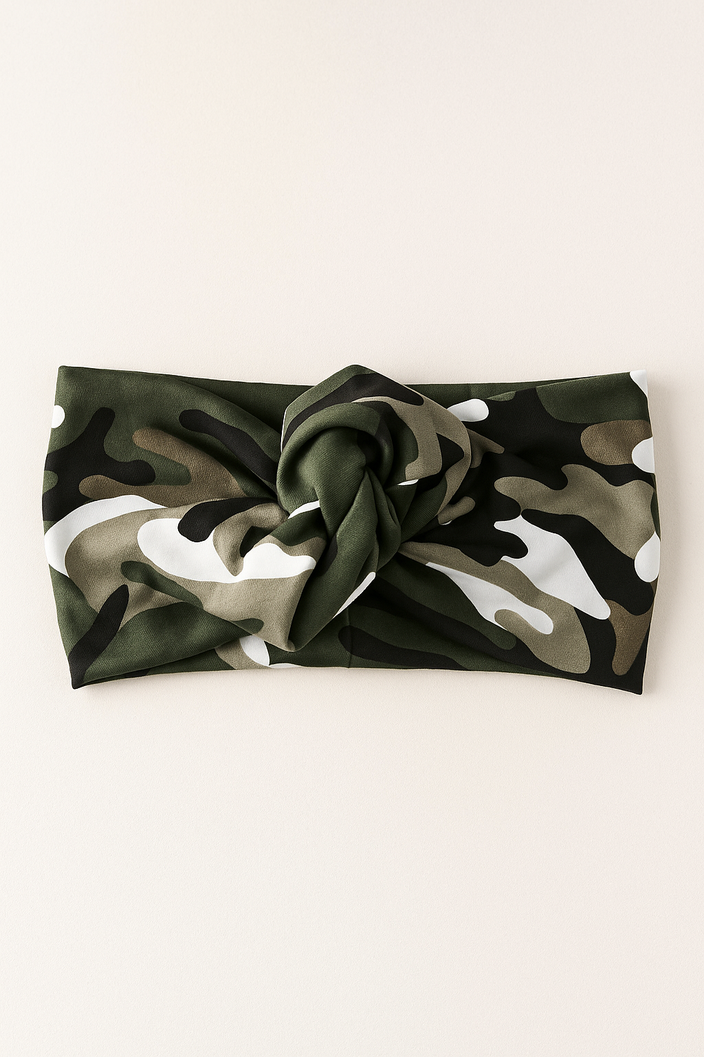 Fascia turbante modellabile «Capo-Camo»: alta, audace e pronta a vestirti con carattere -Mezza Capocchia