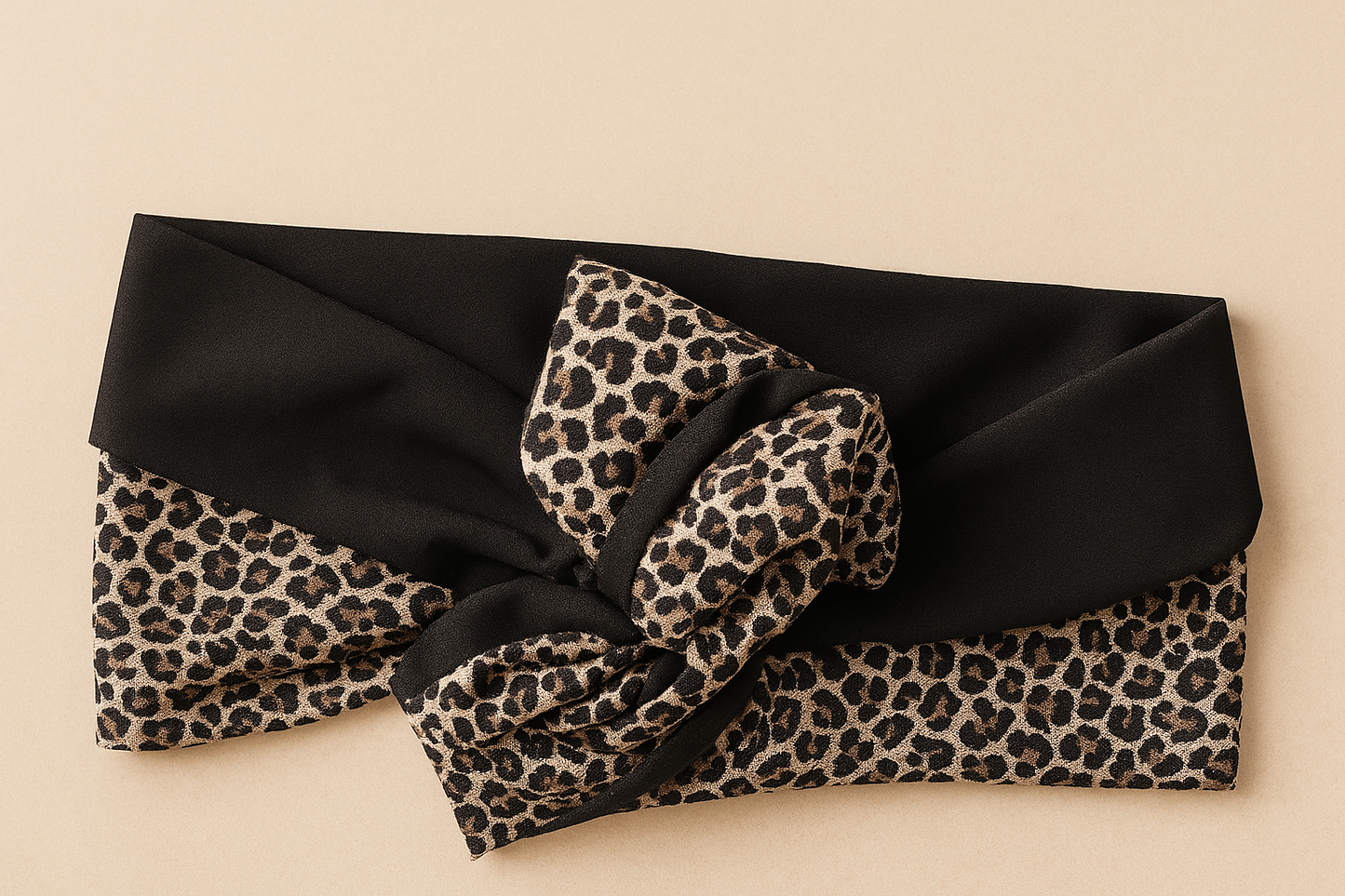 Fascia Turbante Modellabile Mezza Capocchia Leopardato Piccolo – Accessorio Capelli Donna Originale