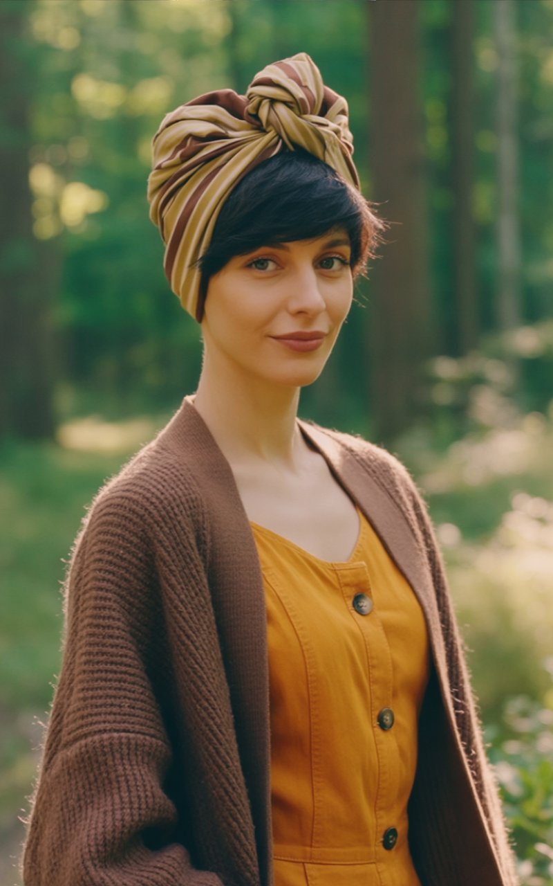 Fascia turbante modellabile Terra - Mezza Capocchia