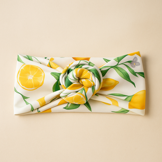Fascia turbante modellabile Headband-Mezza Capocchia Limone Frizzante